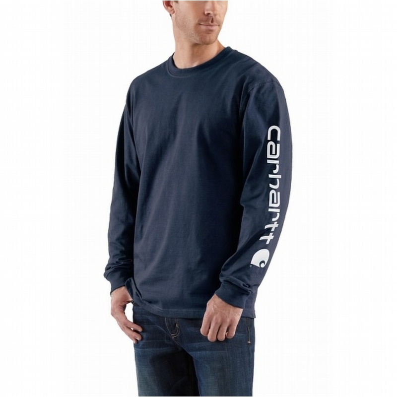 CARHARTT WORKWEAR LONG-SLEEVE GRAPHIC LOGO T-SHIRT | West Bend Woolen Mills  - Wool Work Wear & Outdoor Clothing